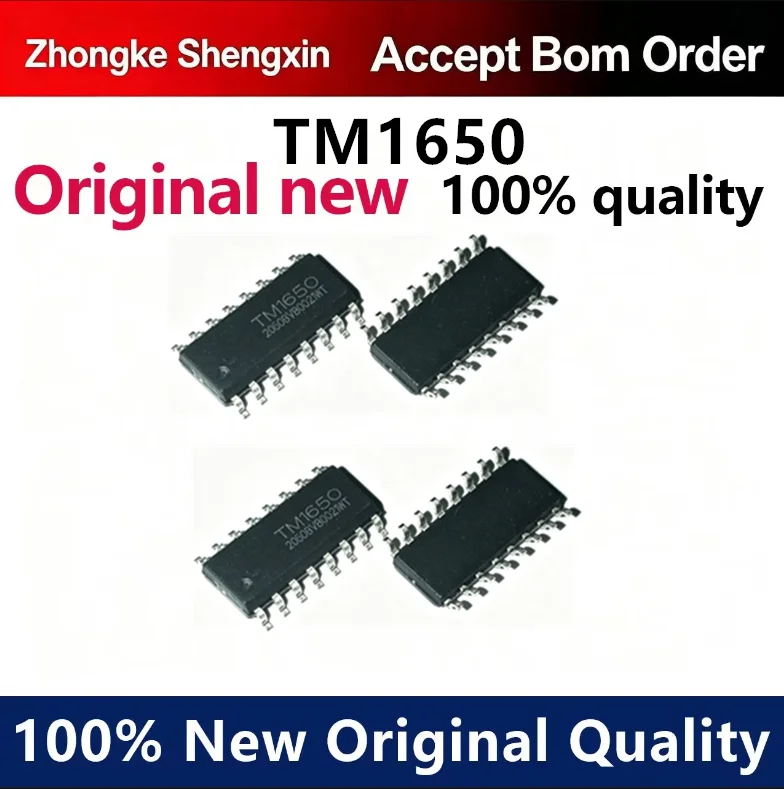（5pcs-10pcs）Brand new original genuine TM1650 patch SOP16 8 * 4-digit driver digital tube chip