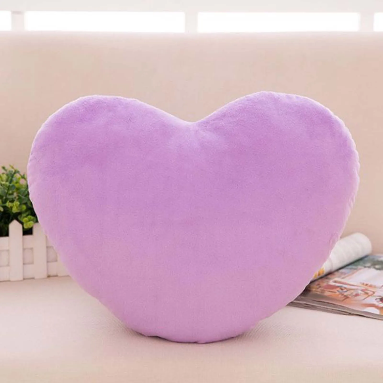 

Love Plush Cute Pillow Cushions Toy Kids Friends Festival Gift Solid Color Soft Comfortable Pillowcase New Home Decoratives