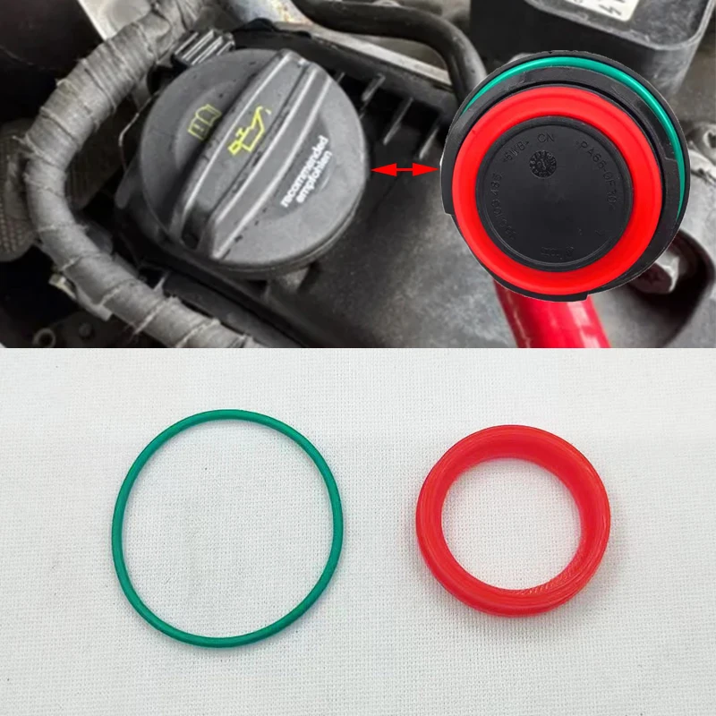 1 Set Oil Filler Cap Rubber Sealing Gasket Ea888 3rd For Vw Passat B8 Golf 7 Mk7 Touran  A4L Q5 A3 For Audi A8 S8 D3 4e