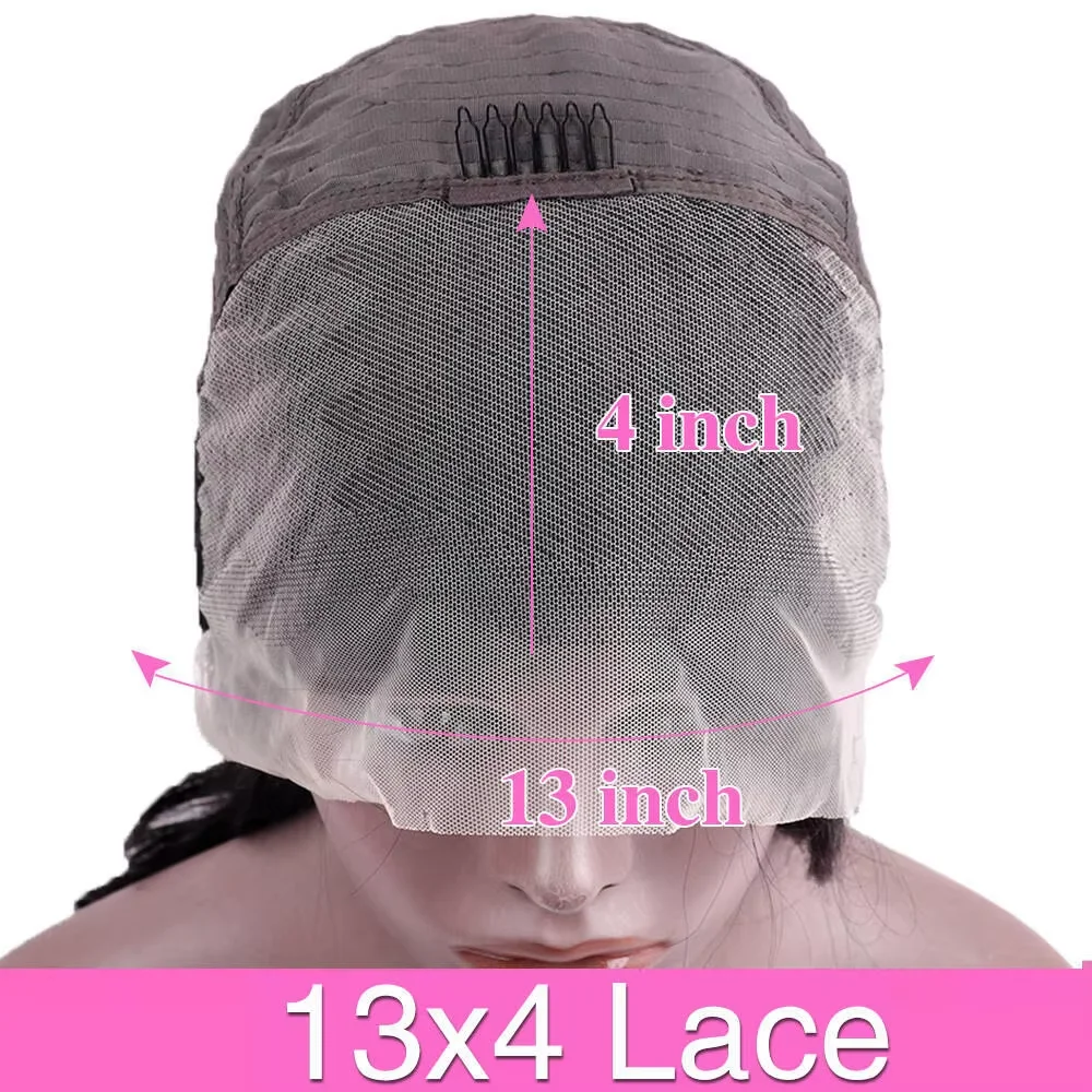 200 Density Bob Short Wig 14 Inch Straight Lace Front Human Hair Wig 13x4 Transparent Lace Frontal Human Hair Bob Wigs For Women