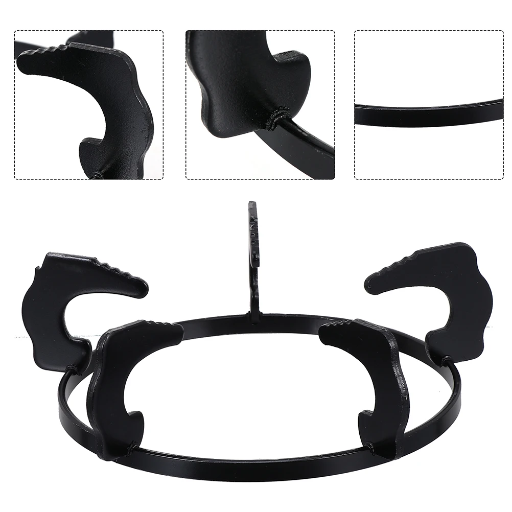 

2pcs Stove Racks Gas Cooker Black Anti-skid Gas Cooker Holder Suitable Pot Holder Four-foot Pot Bracket