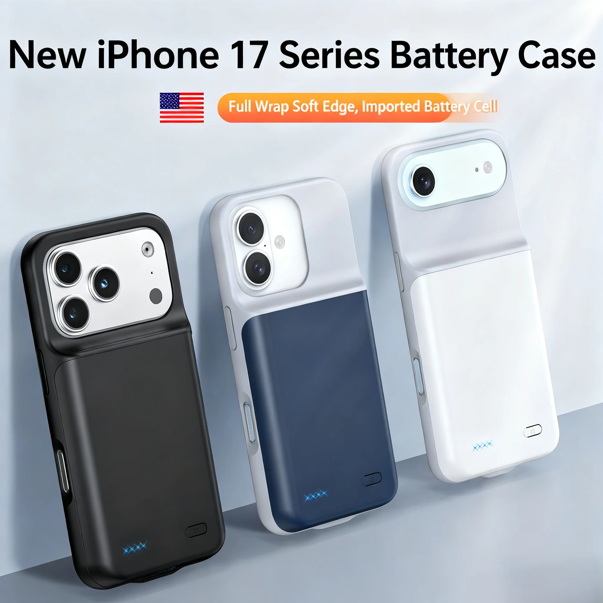 6800mAh Phone Charger Battery Case For iPhone 17 16 15 14 13 12 11 Pro Max XR External Battery Portable Powerbank Charging Cover