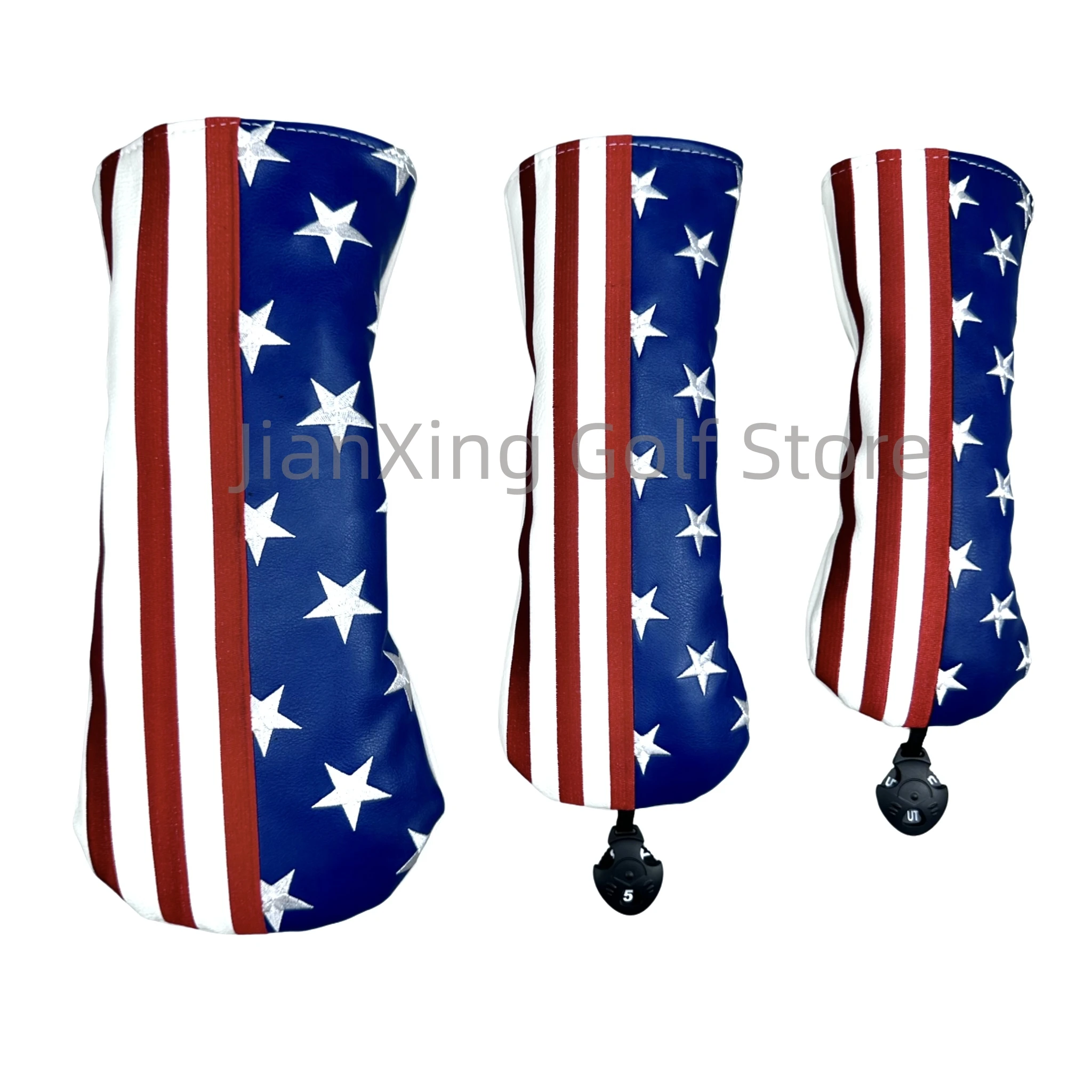 Golf Flag pattern Head cover Driver Head Covers Fairway Wood Head Covers Hybrid Head Covers Putter Cover