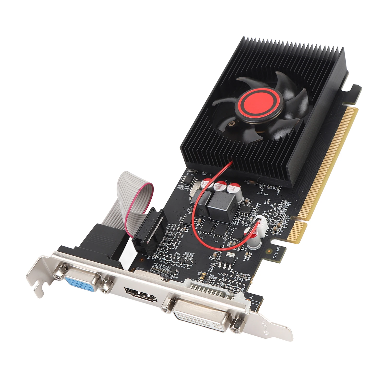 1GB DDR3 64 Bit Gaming Graphics Card PCIe 2.0 16X Video Card for Computer PCs with HD Multimedia Interface VGA DVI Port Cooling