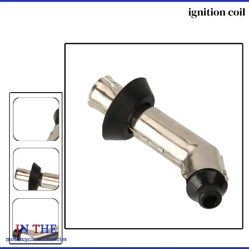 135 Degree Bend Metal Shielded Spark Plug Cap with Shield Replacement for Scooter ATV 70 90 110 125 150CC