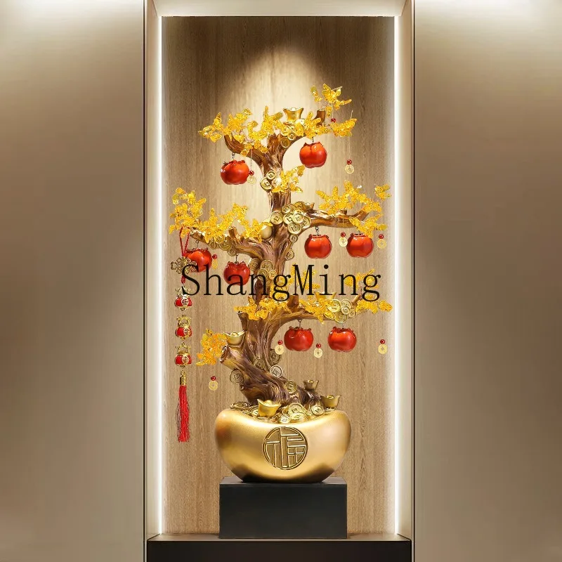 

ZHB entrance entrance fortune tree floor ornament living room TV cabinet moving house gift lucky opening decoration