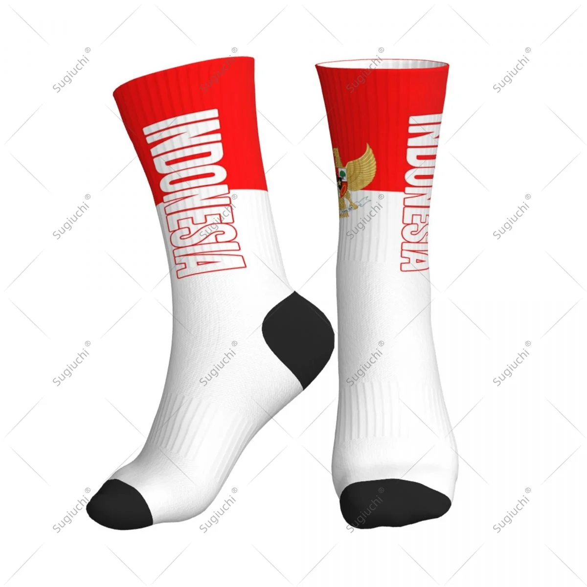 

Полиэстеровые носки до середины икры с 3D принтом флага Индонезии для мужчин и женщин, кавайные носки, уличные носки для скейтборда