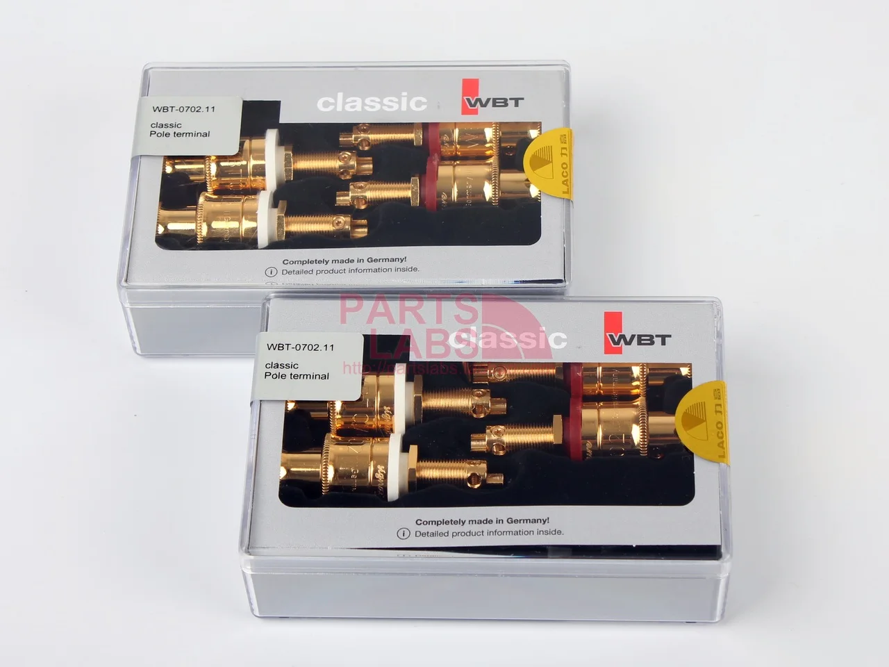 Boxed licensed with imitation, German WBT 0702.11 gold version speaker, speaker, power amplifier socket, terminal