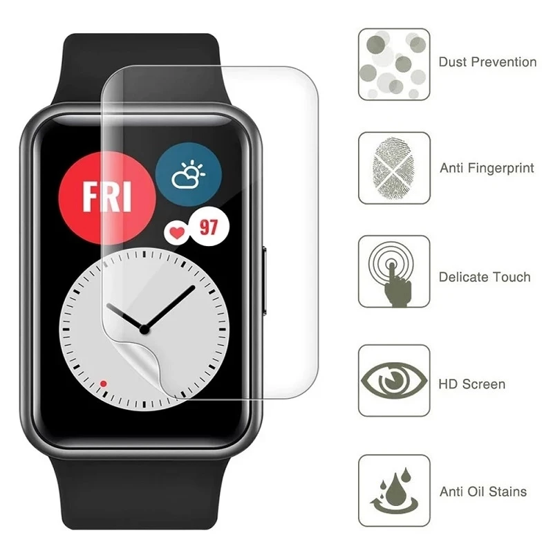 Película de hidrogel para Huawei Honor Band 6 5 4, Protector de pantalla para Honor Band 5 4 6, película de pantalla de reloj, no lámina de vidrio