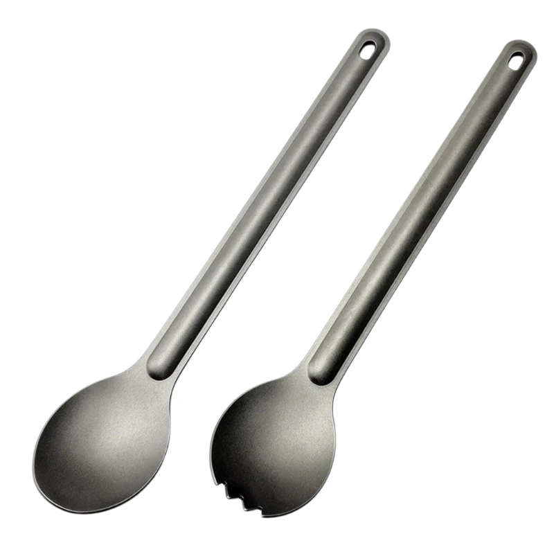 Camping Backpacking Long Handle Spoon Spork Cutlery Flatwares