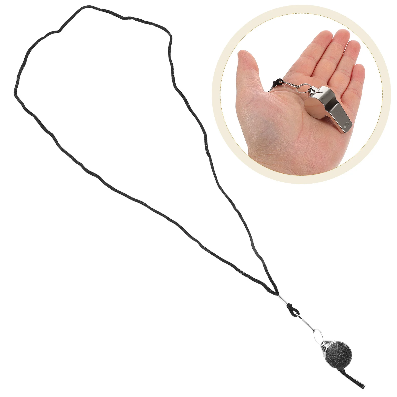 

Stainless Steel Whistle Compact Metal Craft Loud Safety Pendant For Survival Emergency Outdoor Sports Referee Teacher