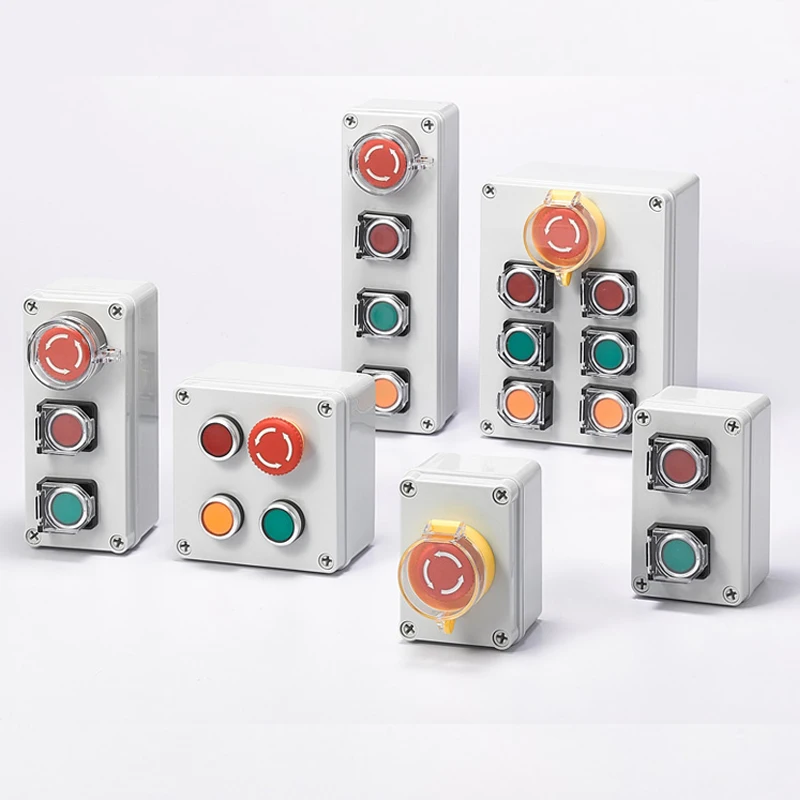 Indoor and outdoor button box Emergency stop start switch Power reset alarm iron door elevator motor Electrical control box