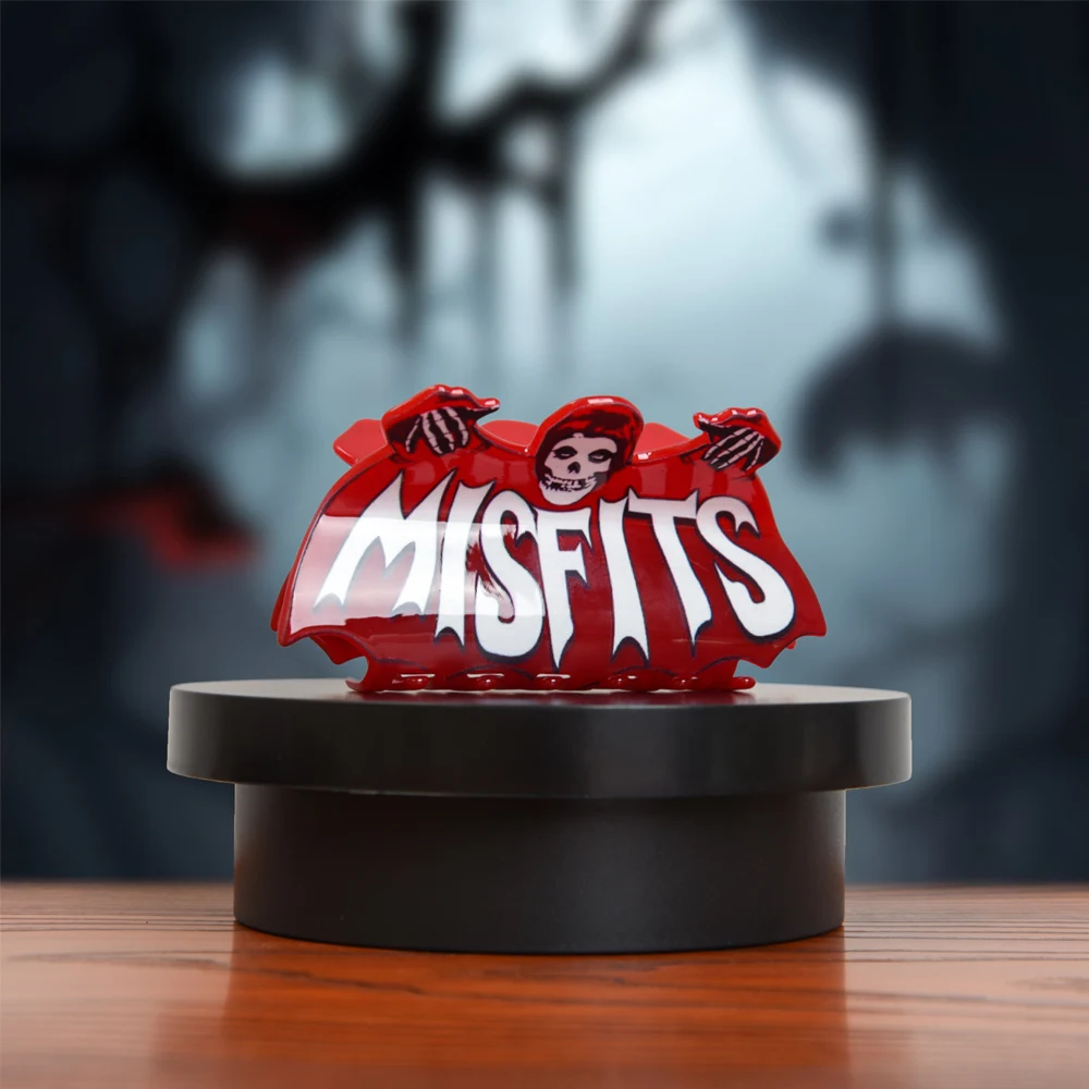 

Muweordy Halloween Horror Series Hair Claw Red Misfits Letter Printed Claw Clip Skull Crab Hair Clips Hair Accessories for Women