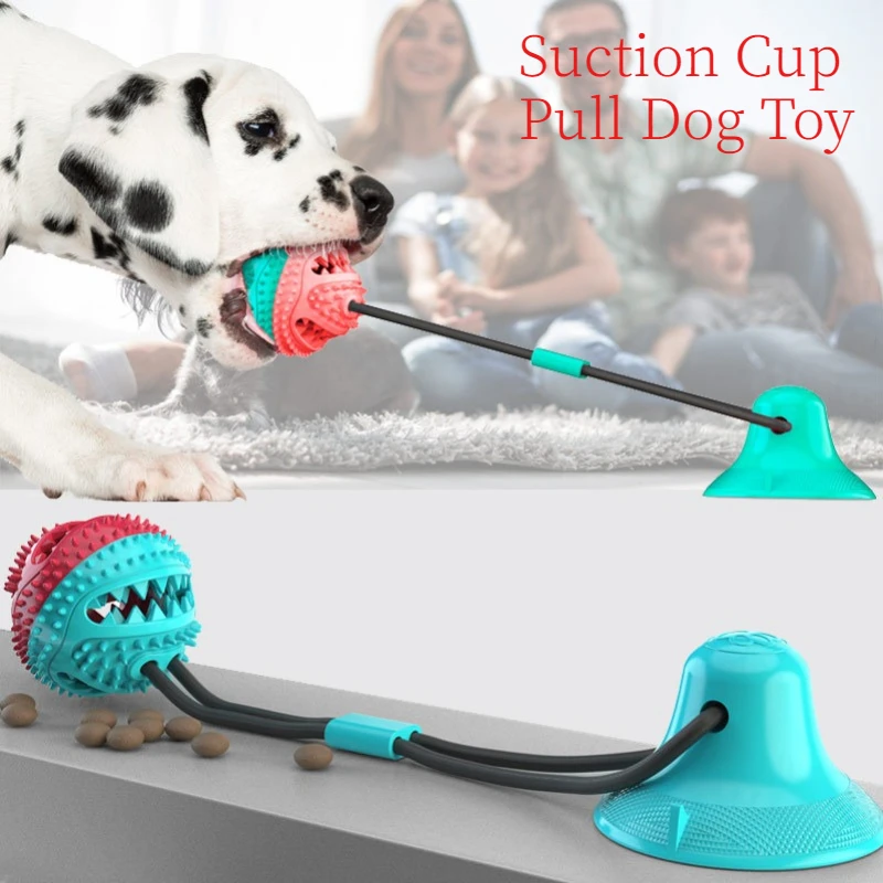 Pet Supplies, Teeth-Grinding Food-Dispensing Ball, Chew-Resistant Ball, Suction Cup Dog Toy, Food Dispensing Ball Dog Chew Toy