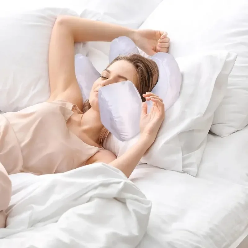 

Satin Silk Sleeping Pillow Soft Flawless Face Pillow Anti Wrinkle Face Contour Rest Neck Relief Cushion Head Rest Home Textile