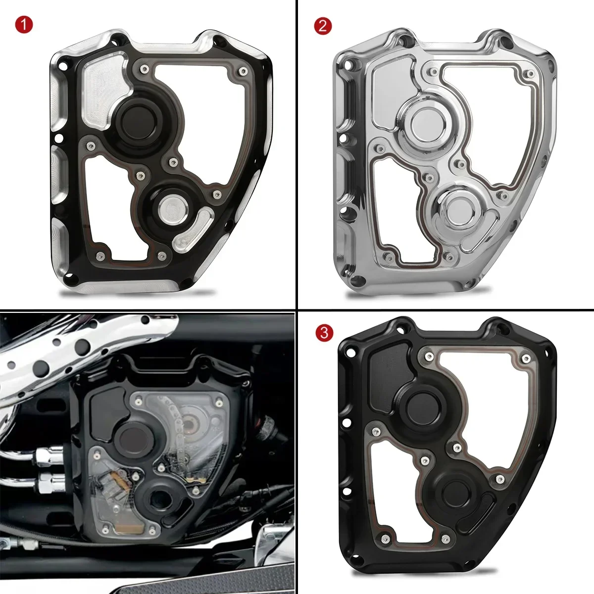 CNC see-through Twin Cam Clarity Cam Cover For Harley Touring Street Glide road king 06-16 softail Fat Boy 01-17 Dyna