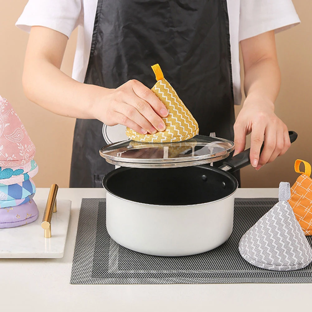 

2Pcs Reusable Pot Lid Gloves Cover Anti-Scald Silicone Protectors Thickened Handle Sleeve Kitchen Accessory Pot Knob Covers