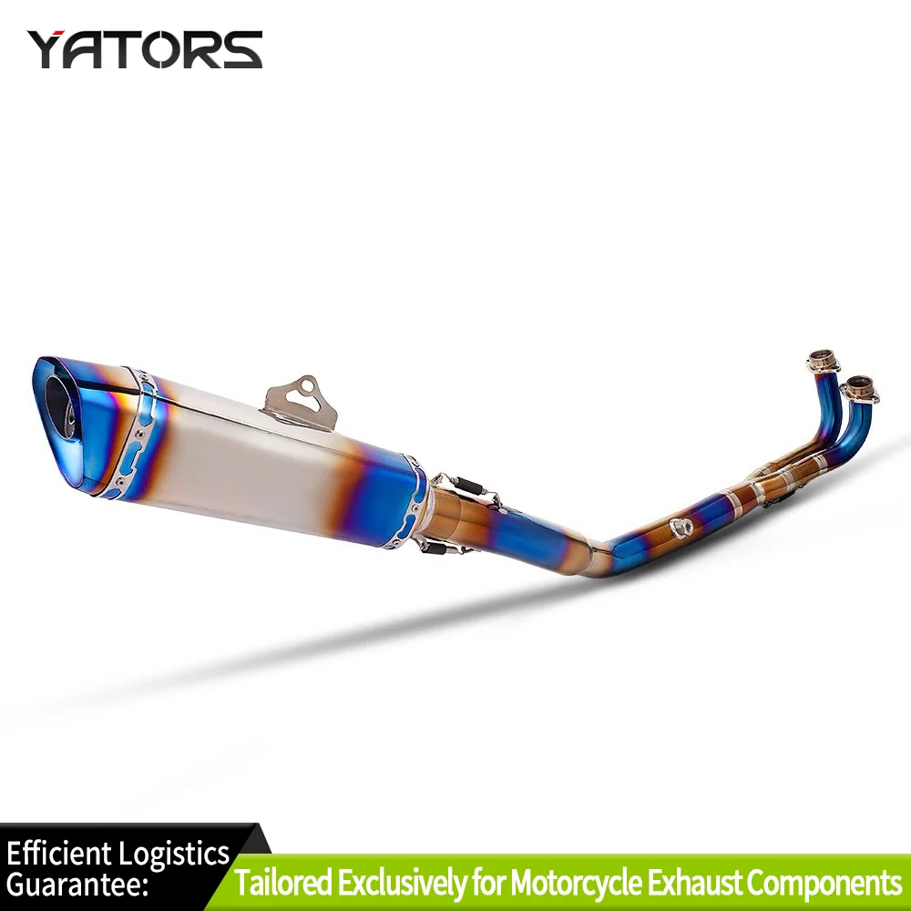 

Motorcycle Exhaust Pipe, Titanium Alloy Front Pipe & Rear Muffler, Fit for TMAX530, TMAX560 (2017-2025)