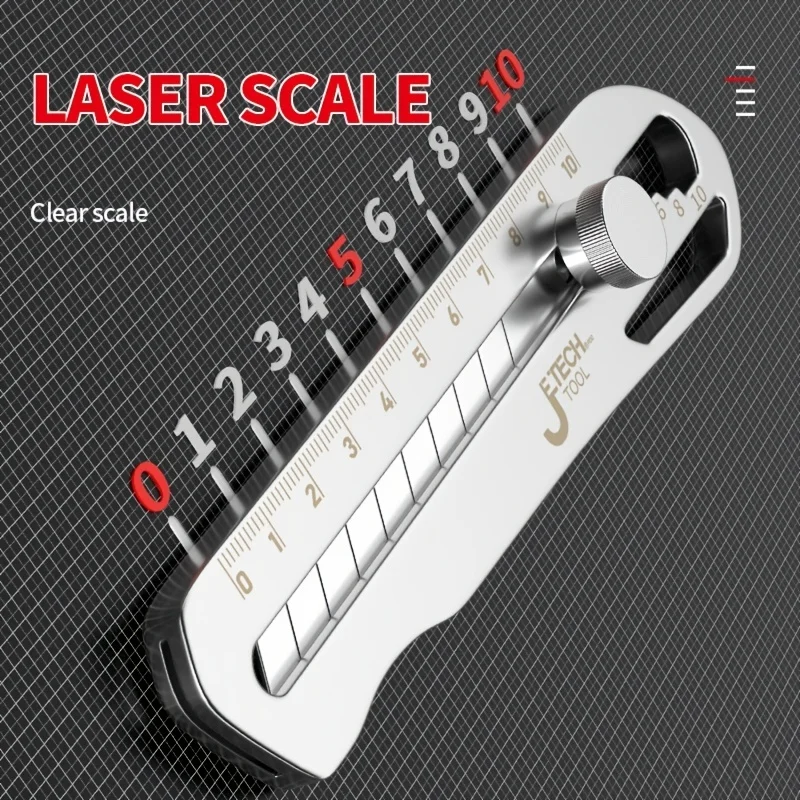 Art Knife Heavy Duty All Steel Thickened Large All Stainless Steel Wallpaper Knife Industrial Grade Durable Tool Holder image 5