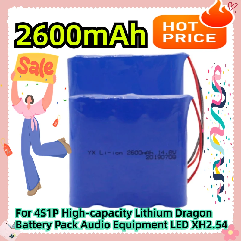 

For 4S1P High-capacity Lithium Dragon Battery Pack Audio Equipment LED XH2.54