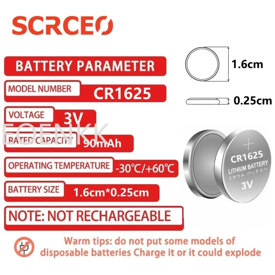 2-50PCS 3V 90mAh CR1625 Coin Cells CR 1625 Batteries DL1625 BR1625 LM1625 ECR1625 Lithium Button Battery For Watch Remote Key