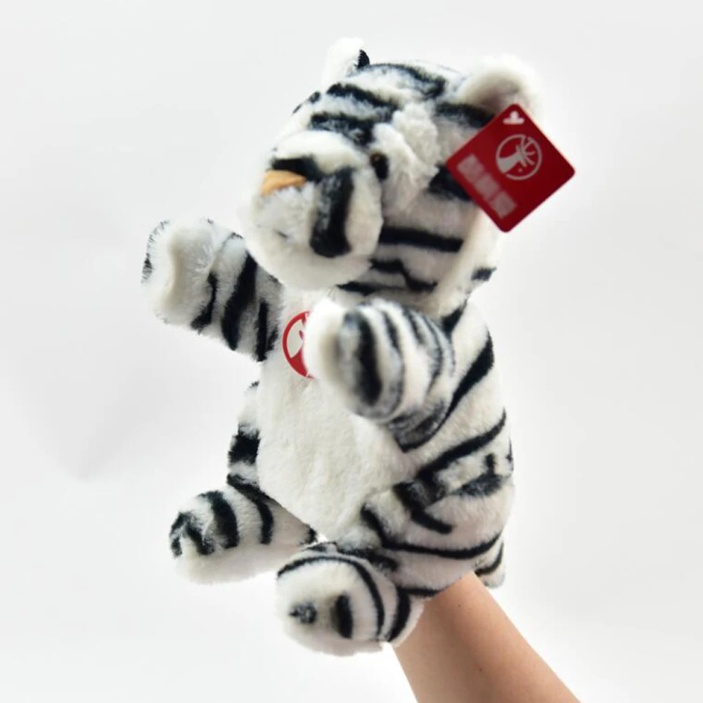 Lion Tiger Animals Hand Puppet Children Plush Toy