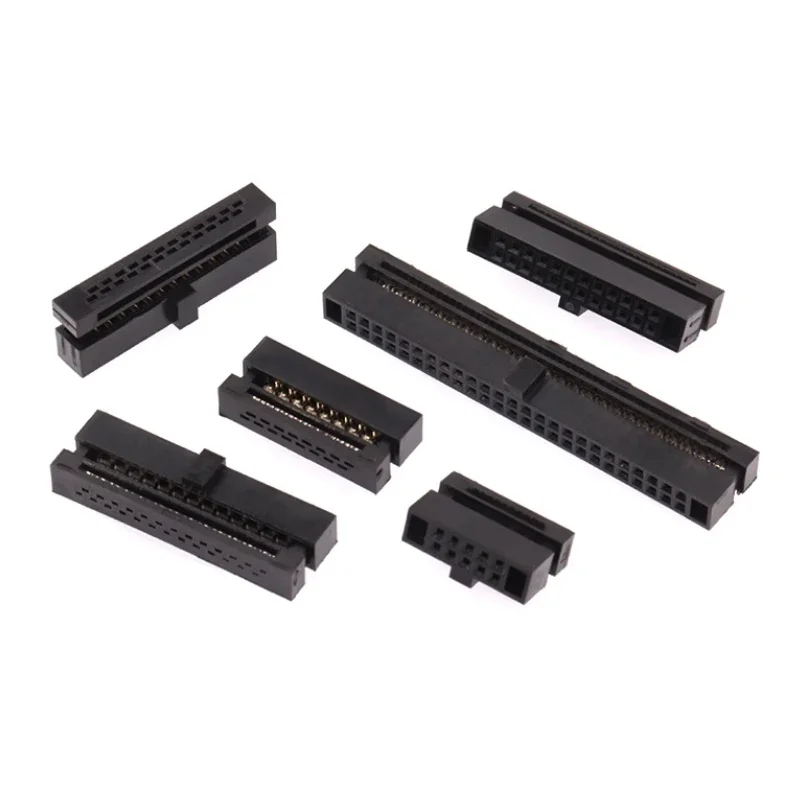 10Pcs/Lot 1.27mm Pitch IDC Female Header Socket Cable Connector Various Pin Options 6P to 50P FC Connector for Electronics