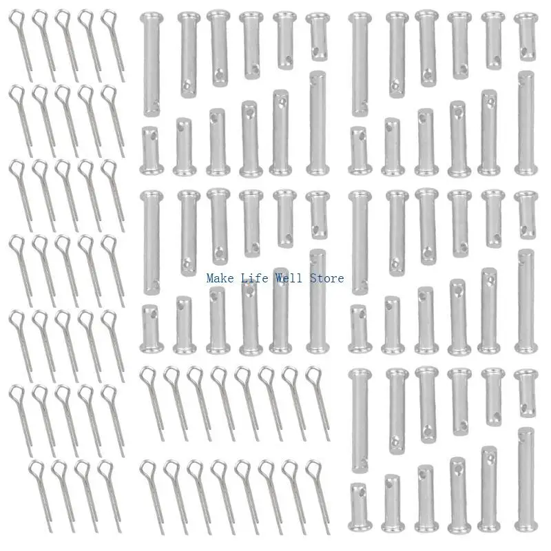  10Pcs Multipurpose Single Hole Clevis Pin Stainless Steel Link Hinge Pin Cylindrical Positioning Insert Dowel Pin