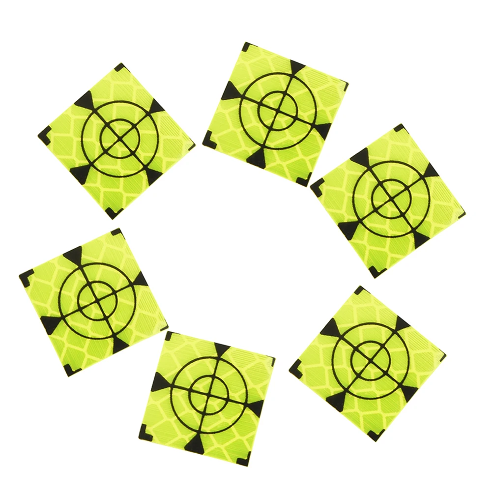 

100PCS Total Station Reflector 20x20mm/30x30mm/40x40mm/50x50mm/60x60mm ReflectiveAiming Target Sticker Measuring Tool