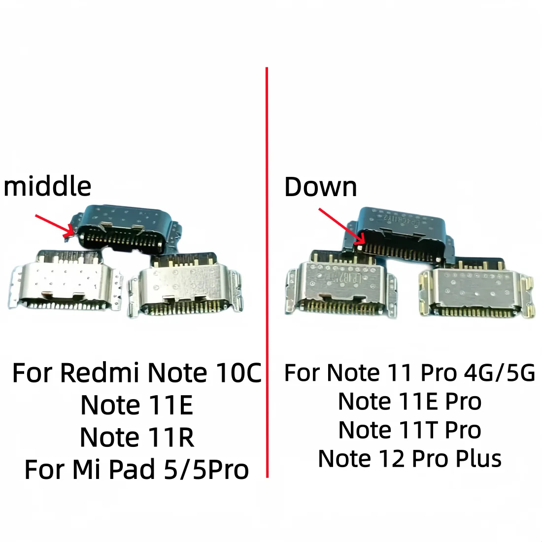 USB Type-C Charger Charging Tail Dock Port Connector Plug Type C For Xiaomi Redmi Note 10C 11E 11R Note 11 Pro 4G 5G 12Pro Plus