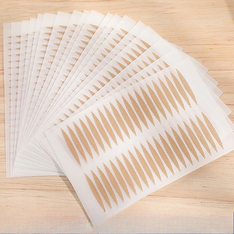 200 قطعة غير مرئية الزيتون جفن مزدوج التصحيح الطبيعة واضح البيج شريط أضعاف ذاتية اللصق عيون كبيرة ماكياج الجمال مع أدوات