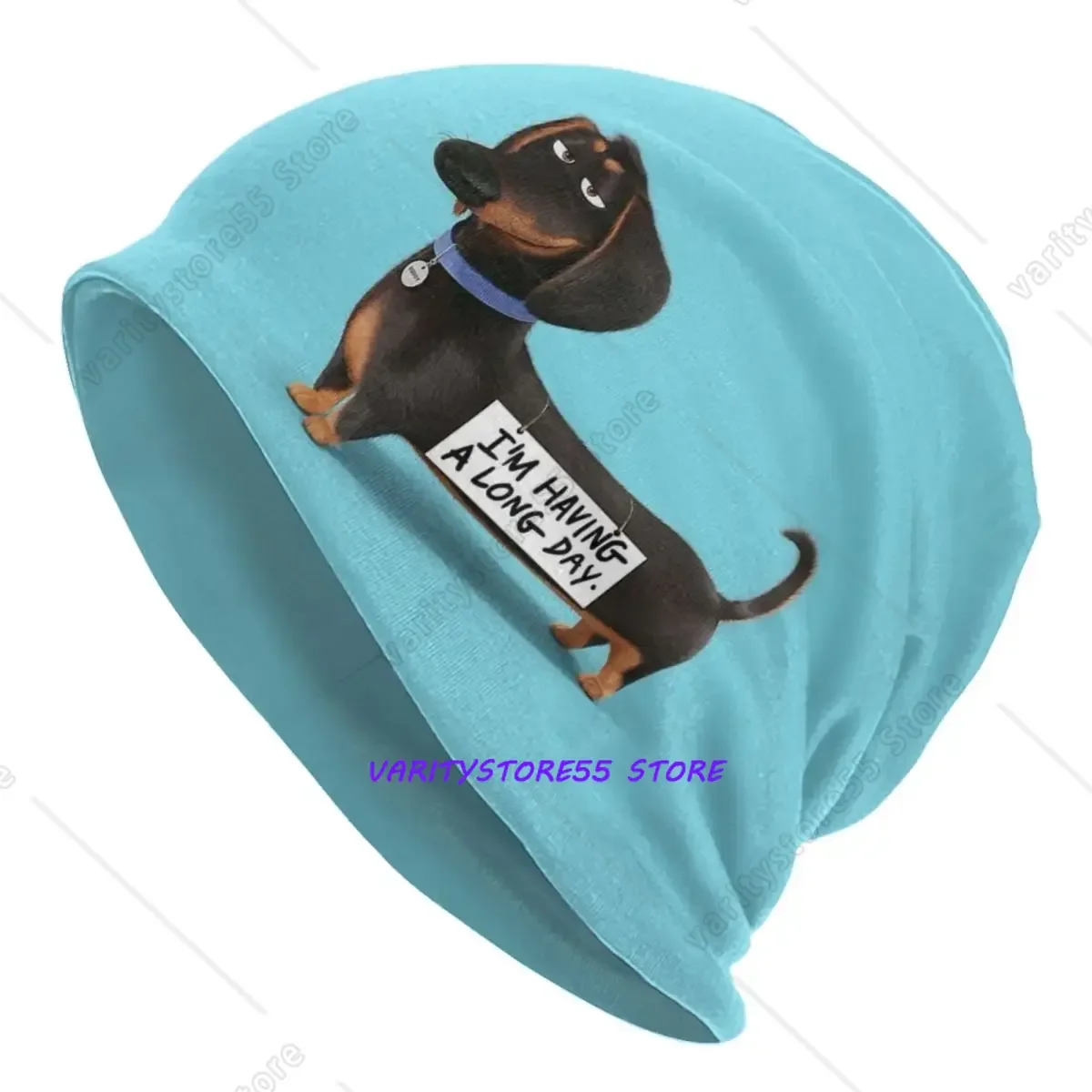 Custom Kawaii Dachshund Bonnet Hat Knitted Hat Men Cool Unisex Adult Sausage Badger Wiener Dog Warm Winter Skullies Beanies Caps