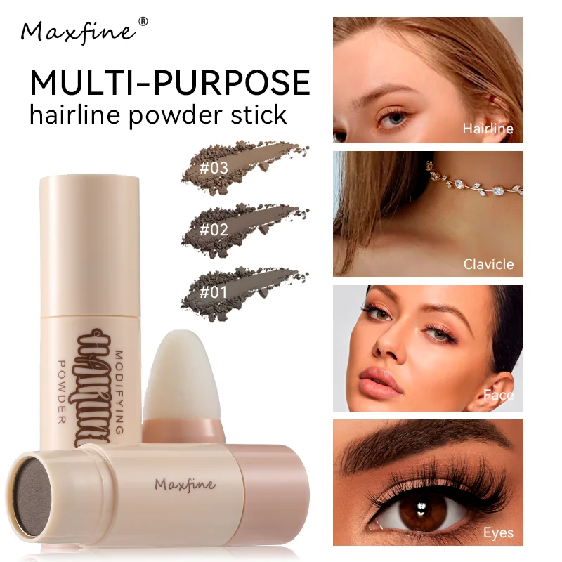 عصا ظلال العيون من ماكس فاين، كونسيلر وجذر الشعر، بودرة إصلاح، تحتوي على إسفنجة، غطاء على الفور، مناسبة للكتل باللون الرمادي المتناثر