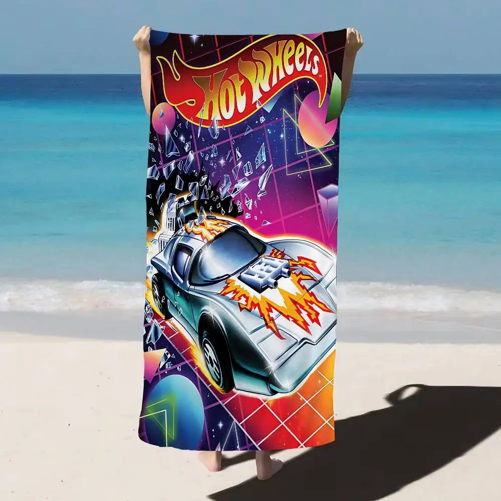 Game H-Hot W-Wheels Anime Beach Swimming Towel Soft Absorbent Washcloth Children's Gifts for Kids Travel Camping Gym