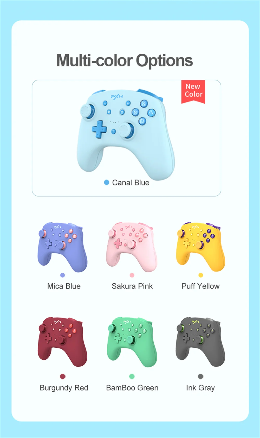 PXN 9607X سماعة لاسلكية تعمل بالبلوتوث أذرع التحكم في ألعاب الفيديو ل نينتندو سويتش وحدة التحكم غمبد المقود ل جهاز كمبيوتر شخصي ويندوز XP/7/8/10/11