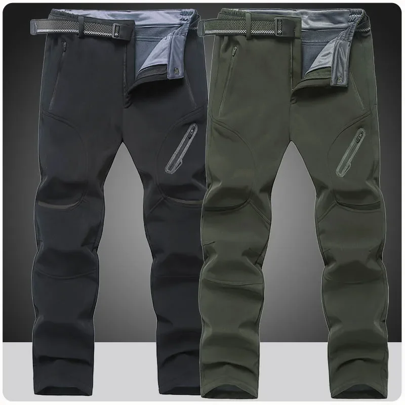 

Big size 8XL 9XL Fleece Tactical Pants Men Military Softshell Hiking Camping Fishing Trekking Cargo Pants Winter Casual Trousers