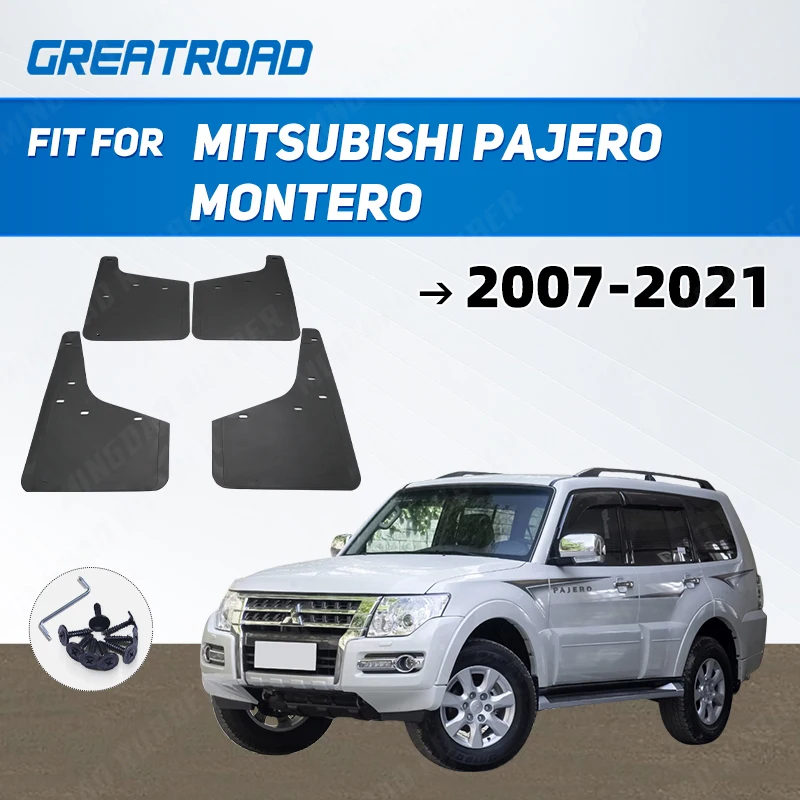 For Mitsubishi Pajero Montero 2007 - 2021 2008 2009 2010 Car Front & Rear Mud Fender Flaps Splash Guards Mudflaps Mudguard 4PCS