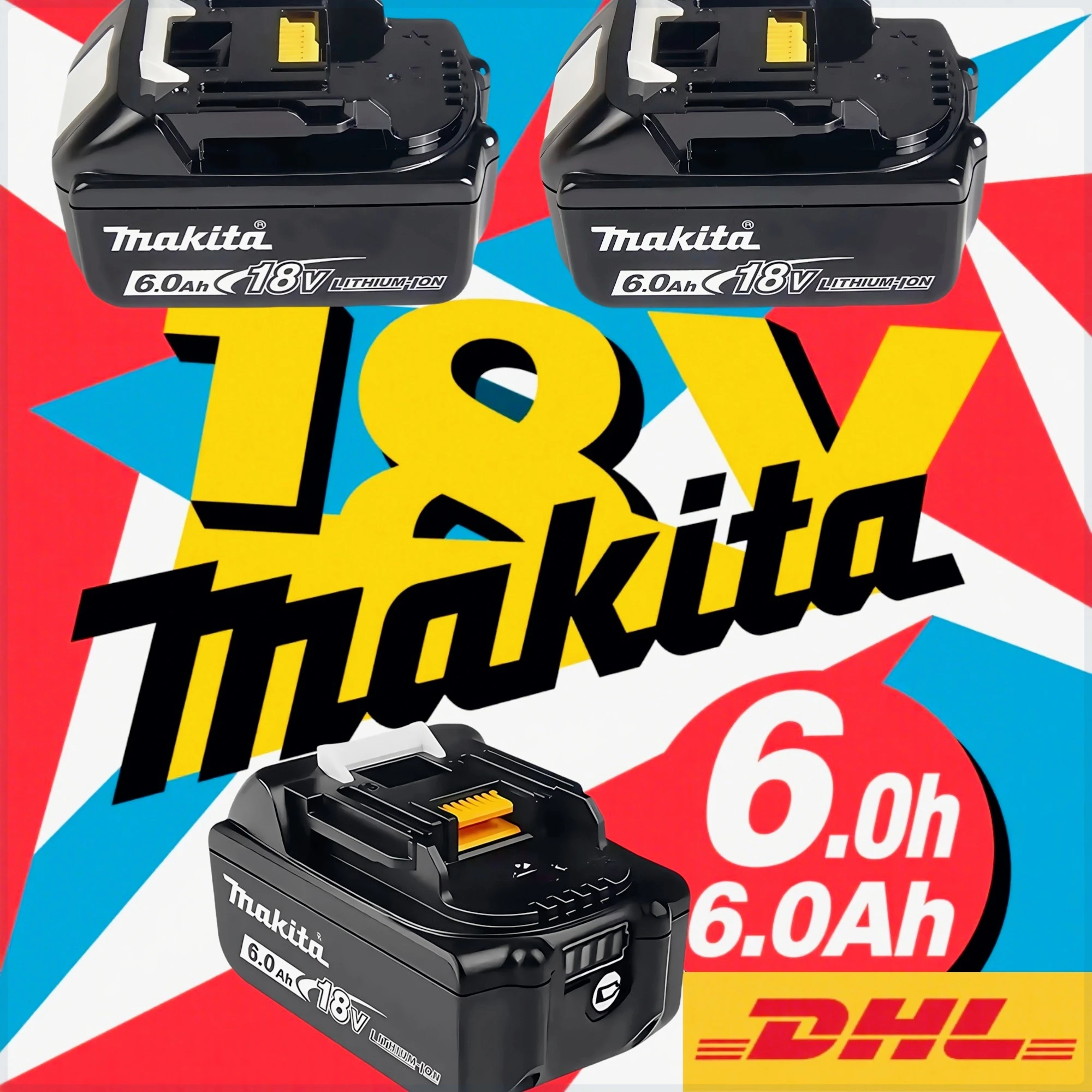 

Литий-ионный аккумулятор высокой емкости Makita 18 В, 18 В, 6 Ач, с индикатором заряда батареи для аккумулятора электроинструмента Makita