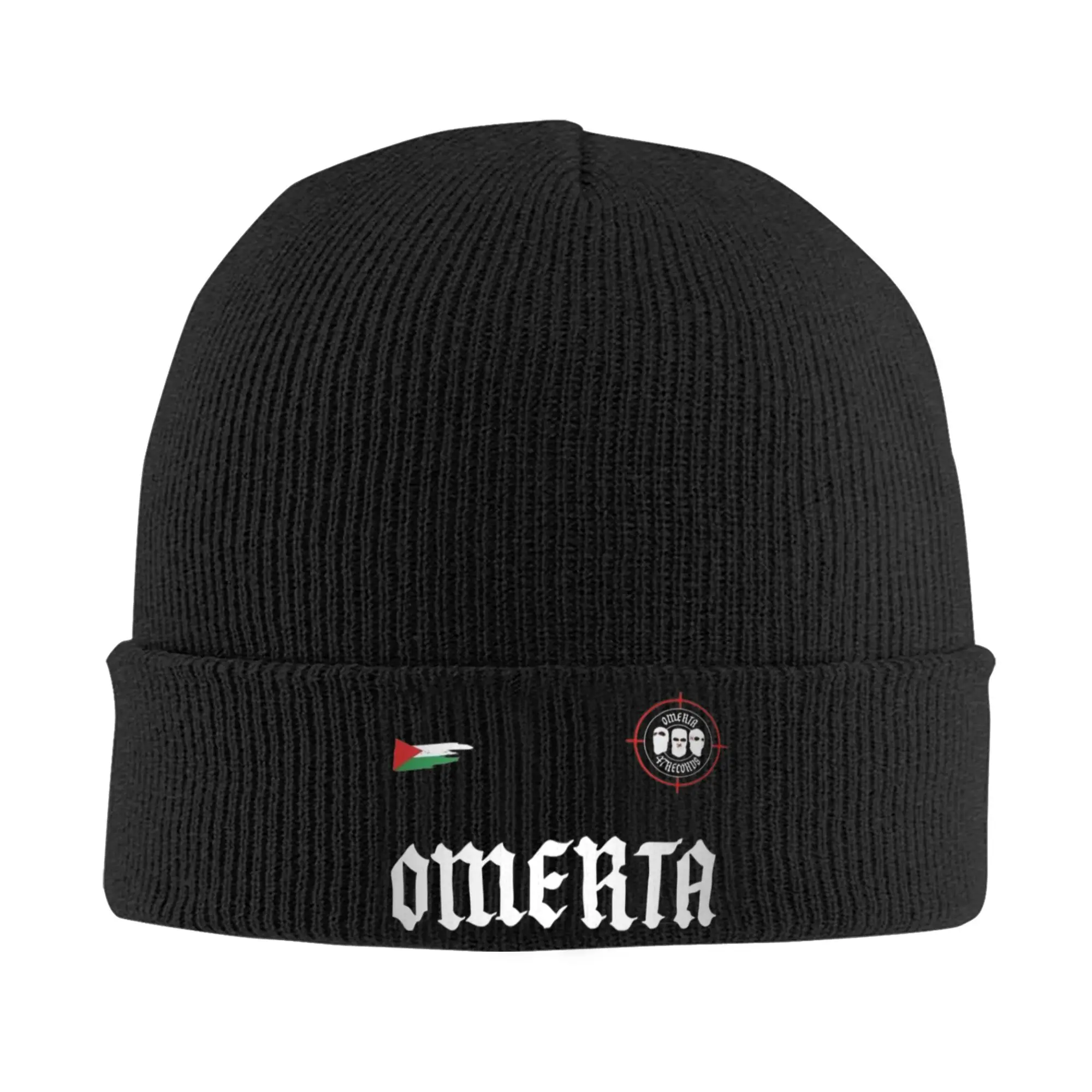 Omerta 47 Palestine Knitted Hat Women's Men's Beanies Winter Hats Acrylic  Warm Caps