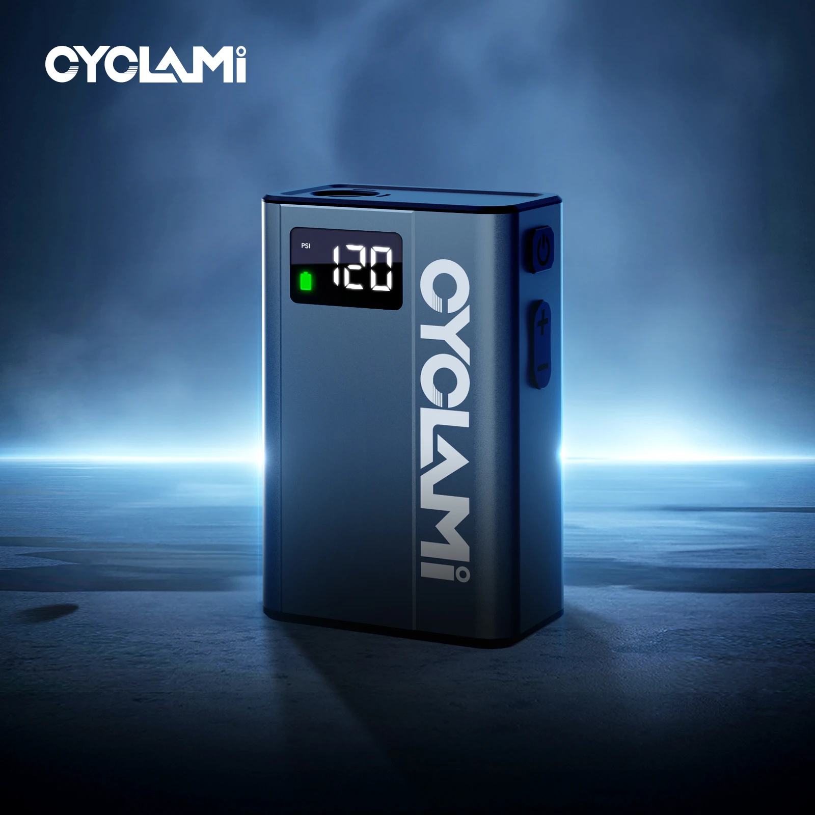 120 PSI Bike Portable Electric Pump Aluminum Alloy Mini Cycling Bicycle Tire Inflator Pressure Display Start CYCLAMI E1 Team