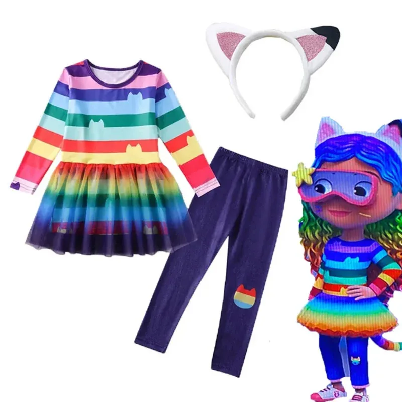 aa Bear House 002 زي ساخن ملابس بيت الدمى gabbys فستان Mercat حيوانات يبتسم سيارة القط عناق Gaby Girl drWAT99 ★ ★