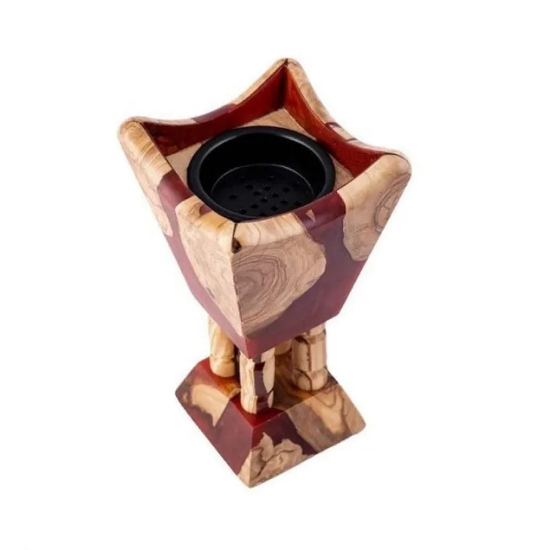 Incense Madhkan Burner Uniquely Designed New Wood Epoxy Bakhoor Burner Arabian Oud Burner for Ramadan Household Perfume