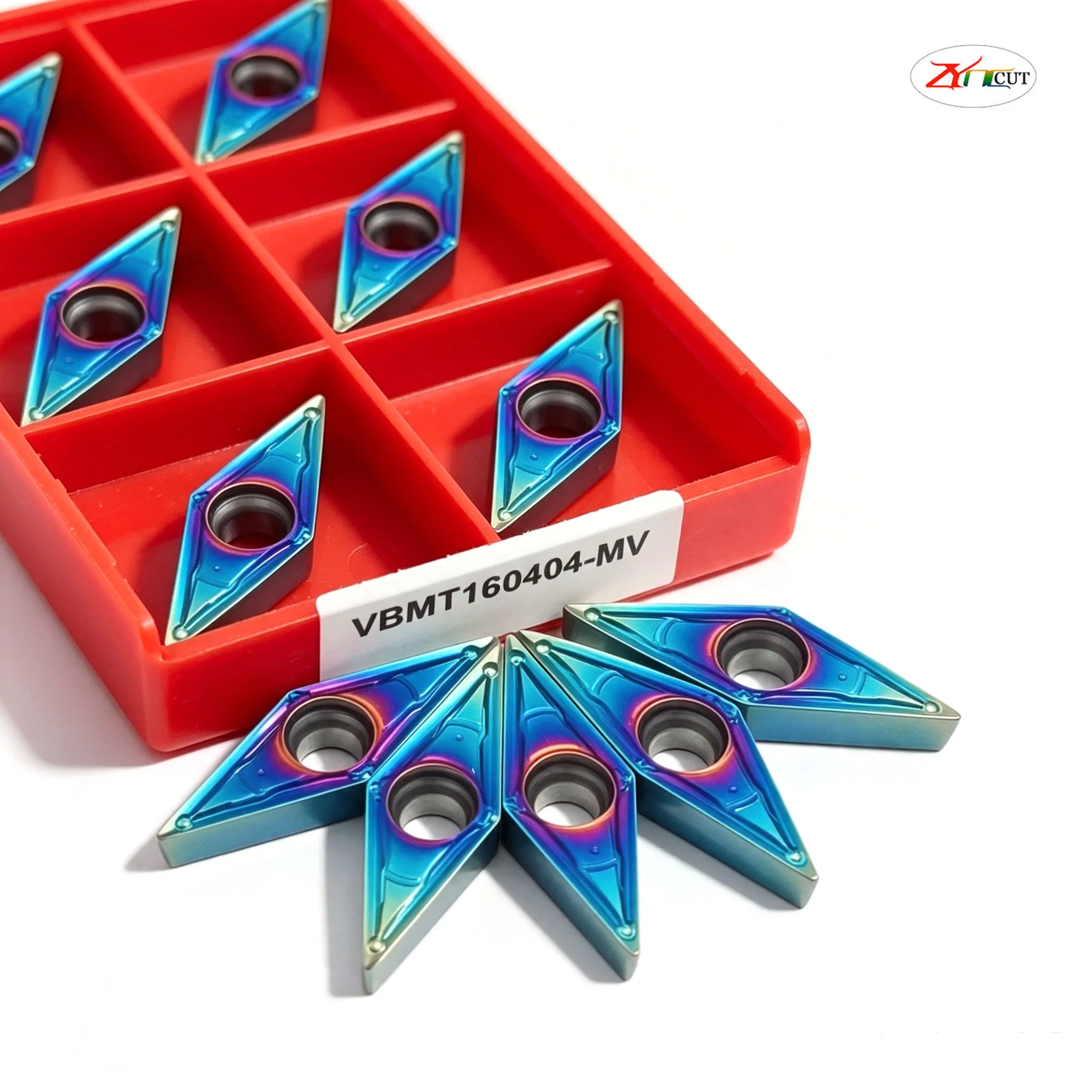 Nano Blue Blade VCMT160404 08 VBMT160404 08 High Hardness Inner Hole Insert CNC Cutting Tool Stainless Steel Carbide Insert