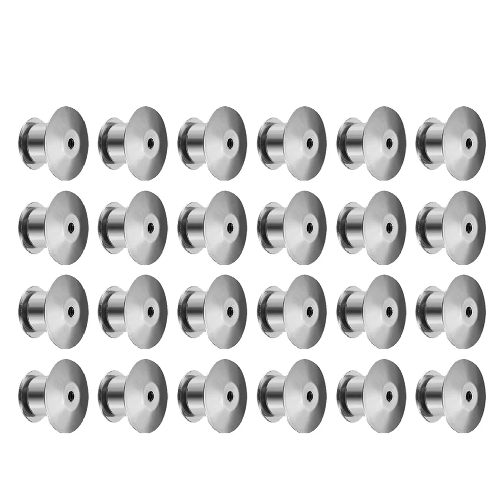 

25pcs Pin Backs Locking Clasp For Brooch Lapel Pins Badge Holders Name Tag Fasteners Metal Pin Backings Keepers Jewelry Crafts