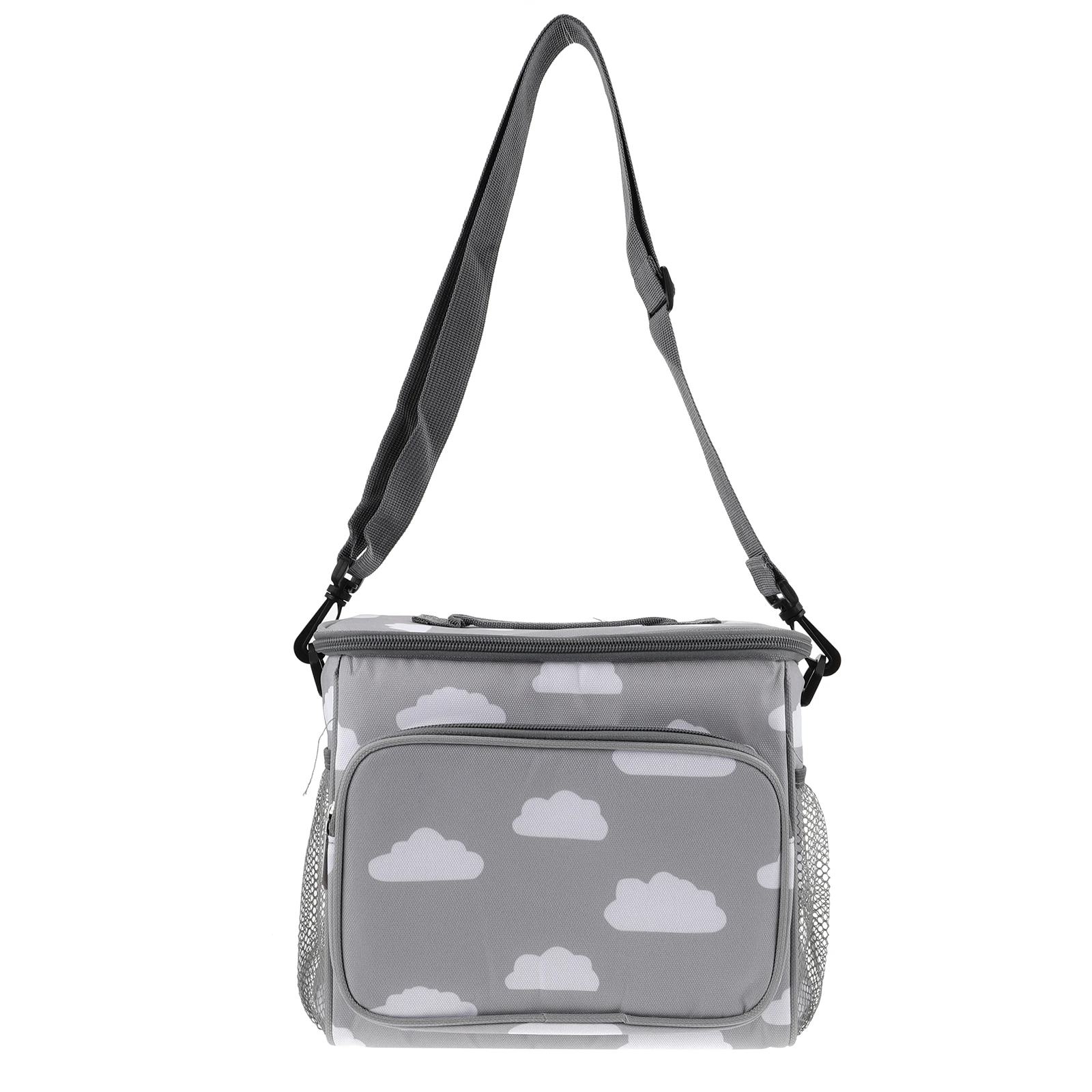 

Insulated Bag Thermal Lunch 600d Oxford Cloth Hot Cold Food Delivery Grey Portable Storage Outdoor Picnic