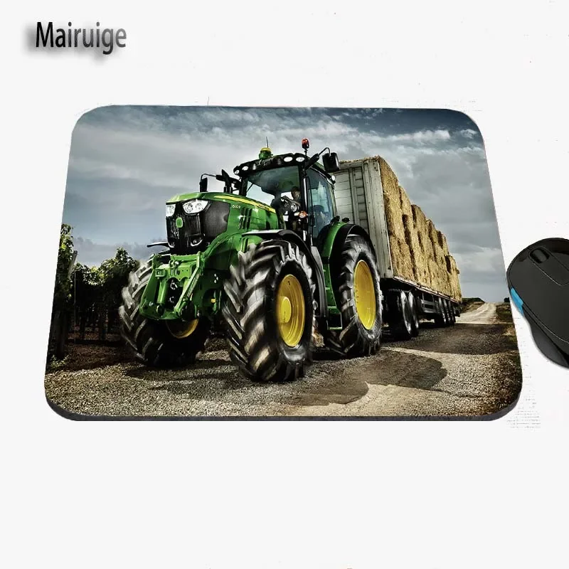 Mairuige Tractor Custom Print Design Anti-slide Rectangular Rubber Notebook Computer Game Mouse Mat Small Size Office Desk Pads