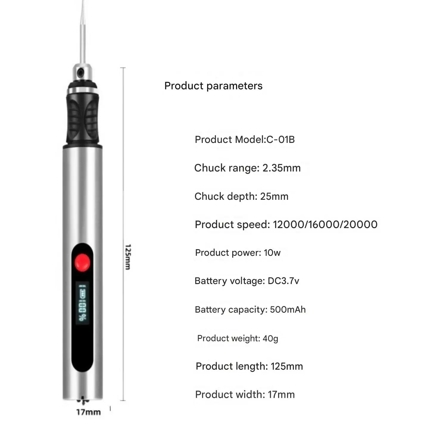 Gravurstift, kabelloser Graveur, Ätzstift für DIY-Enthusiasten, Künstler, Schmuckhersteller, Bastler, Metallgravur-Zubehör ﻿