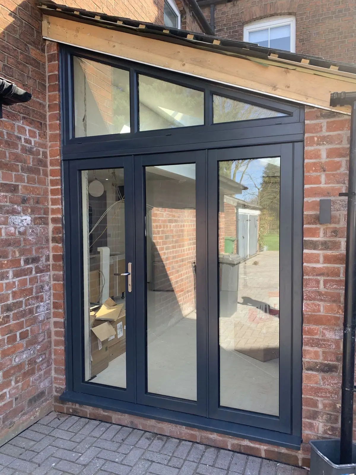 House Bifold Doors Aluminum Framed Tempered Glass Sliding Folding Door Exterior Balcony Patio Accordion Door Home Decoration