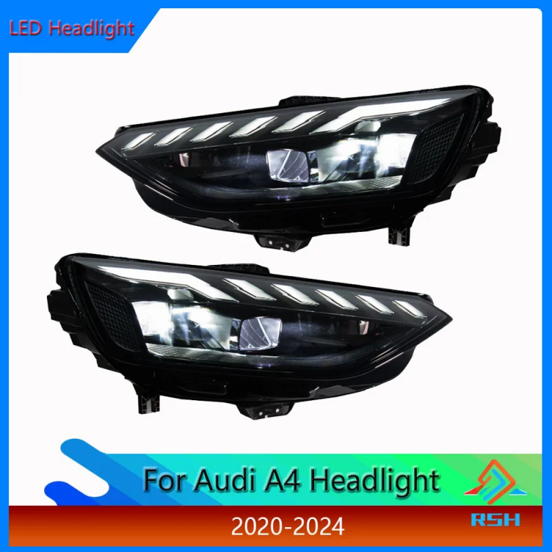 For Audi A4 Headlight Assembly 2020-2024 Modified Featuring LED Matrix Projectors DRL And Sequential Turn Signals Front Lamp
