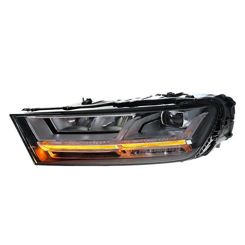 LED مجموعة مصابيح أمامية الراقية الطائرات LED أضواء النهار الجري بدوره إشارة عدسة لأودي Q7